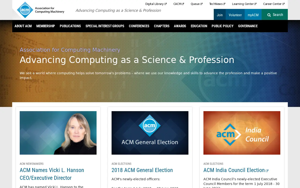 acm.org in 2018