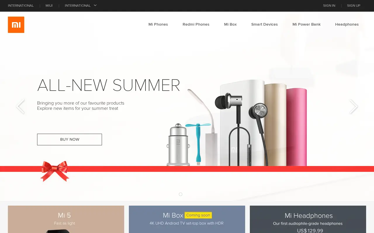mi.com in 2016