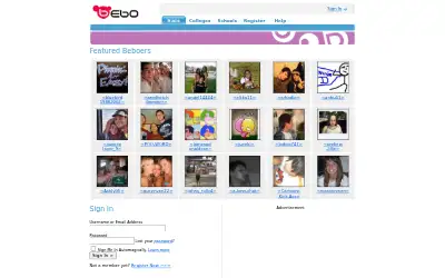 bebo.com in 2006