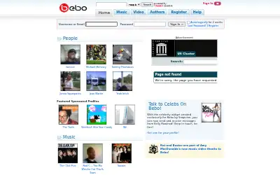 bebo.com in 2007