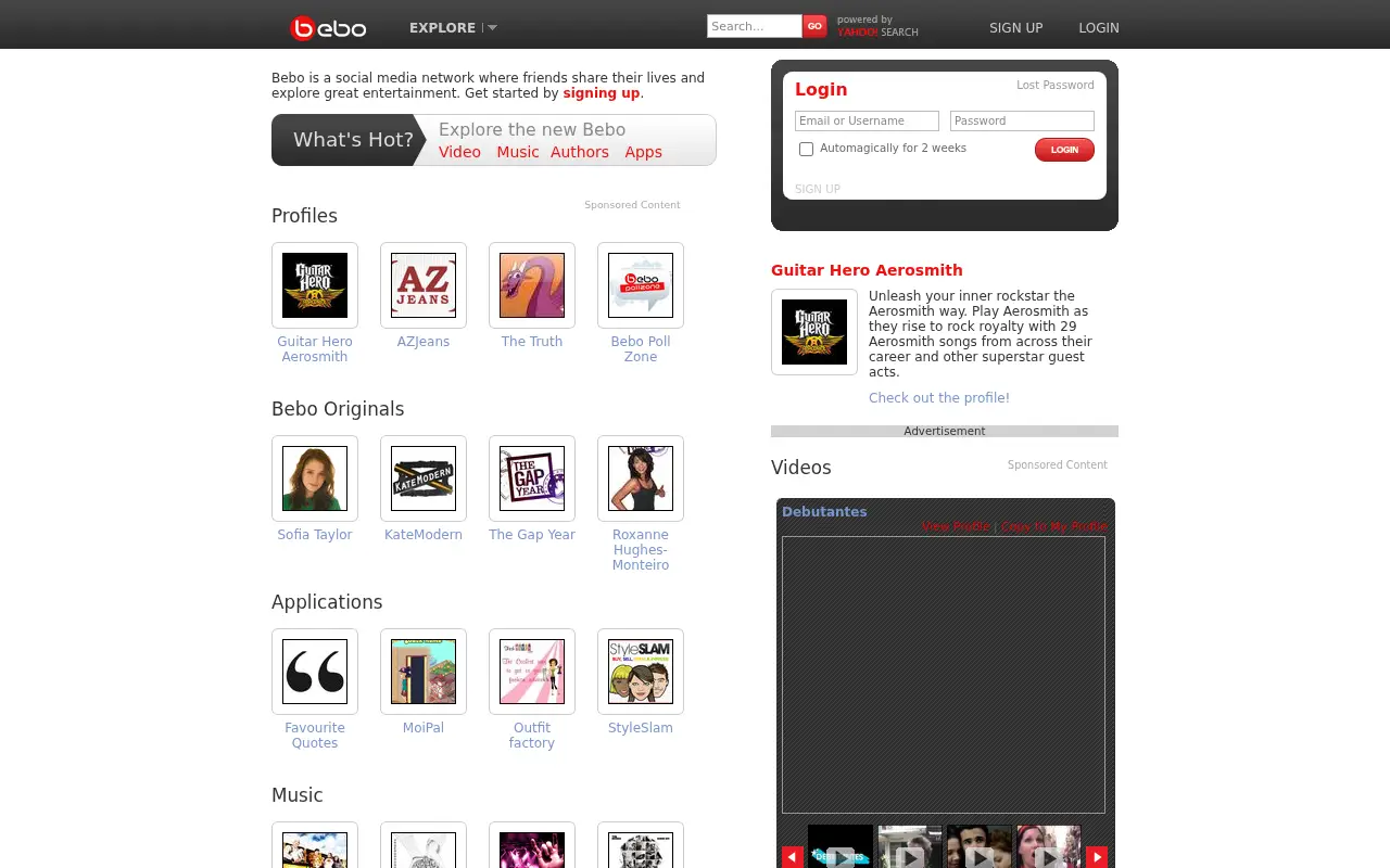 bebo.com on July 19, 2008