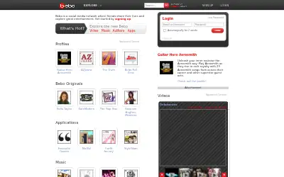 bebo.com in 2008