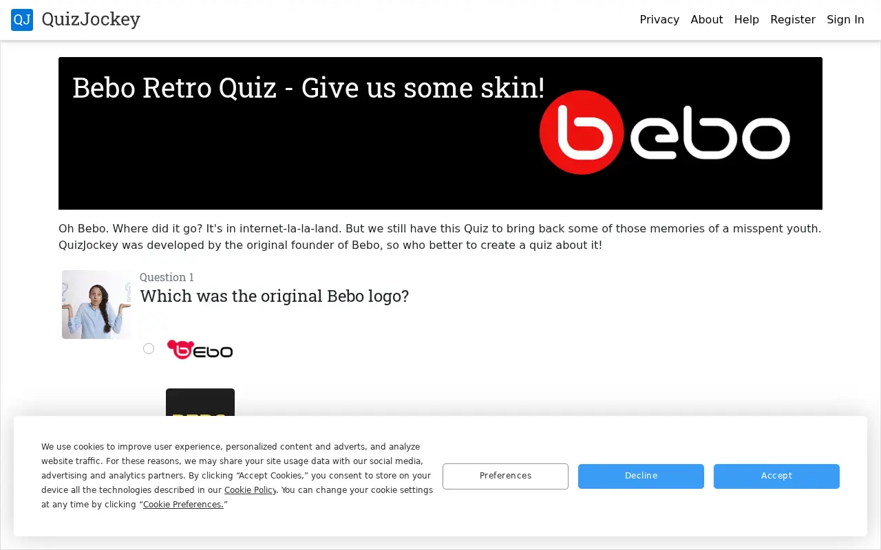 bebo.com on July 1, 2020