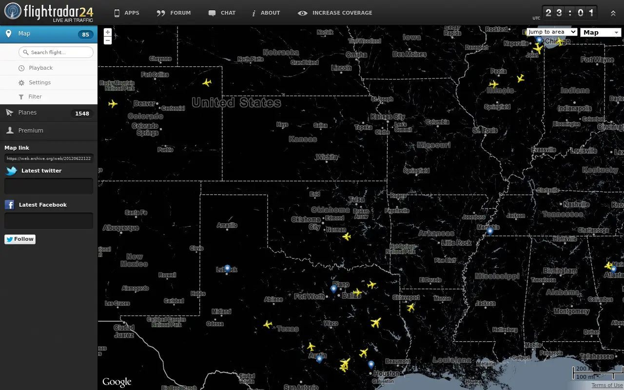 flightradar24.com in 2012