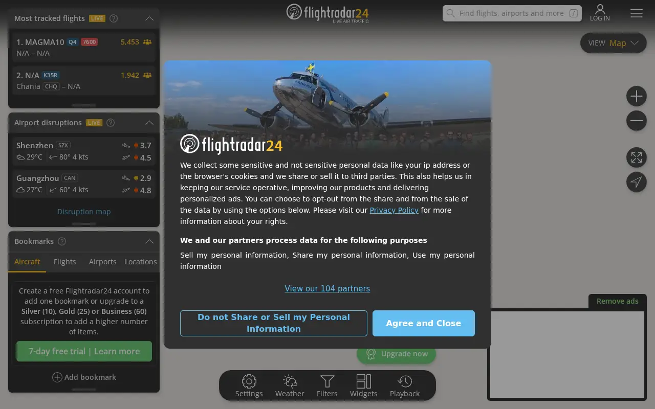 flightradar24.com in 2025