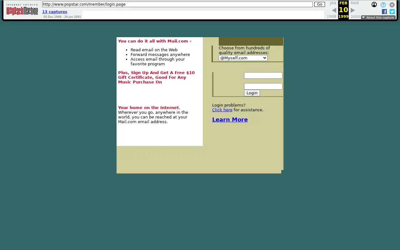popstar.com in 1999