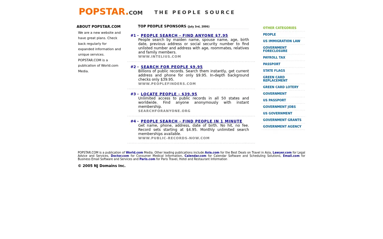 popstar.com in 2006