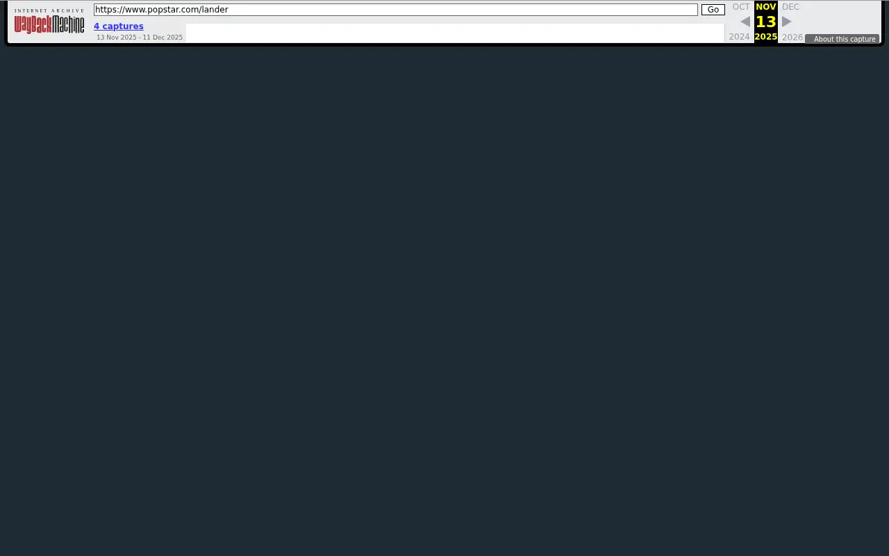 popstar.com in 2025