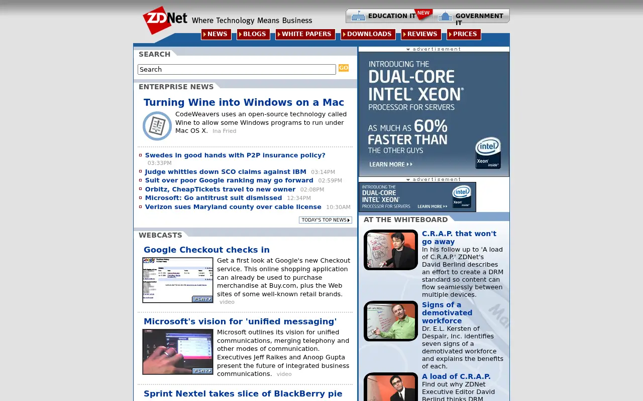 zdnet.com in 2006