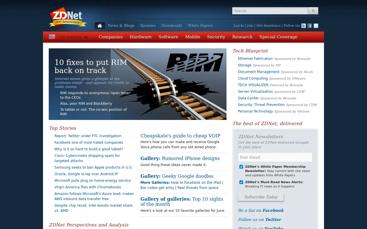 zdnet.com in 2011