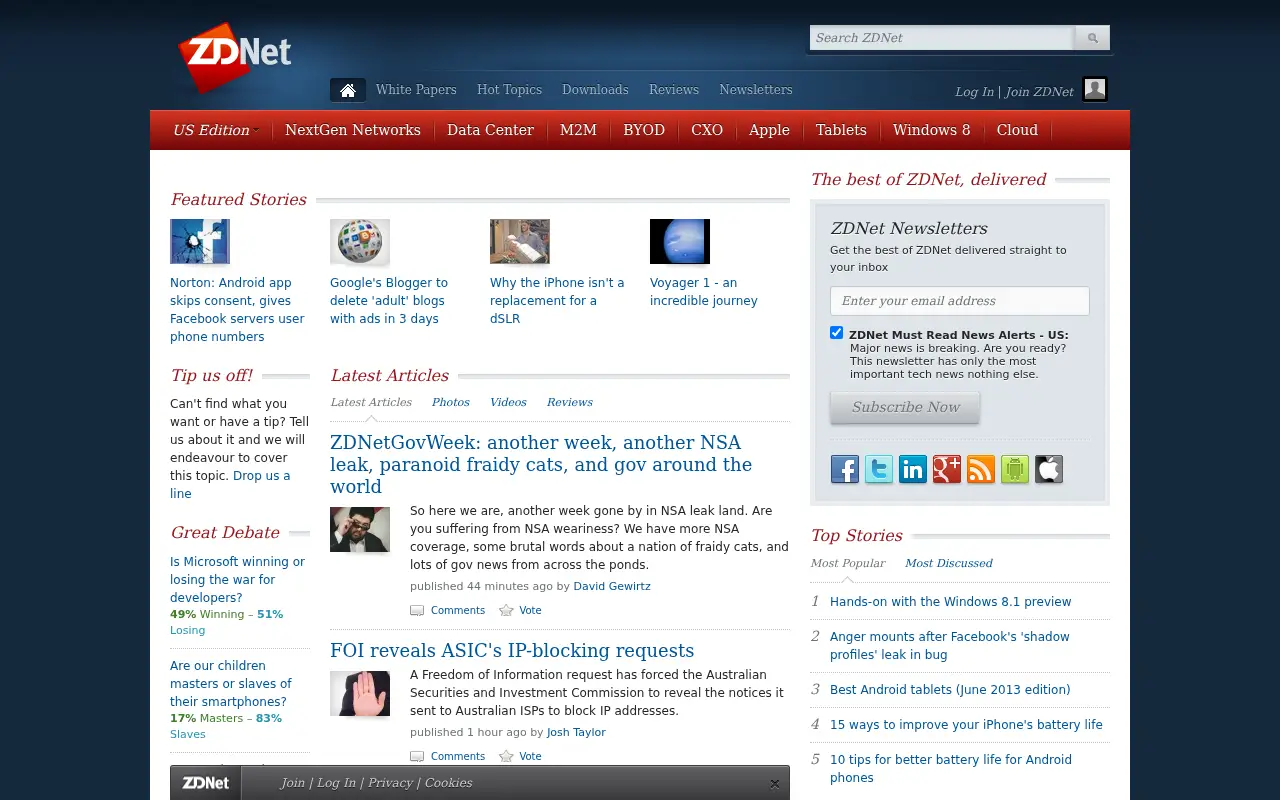 zdnet.com in 2013