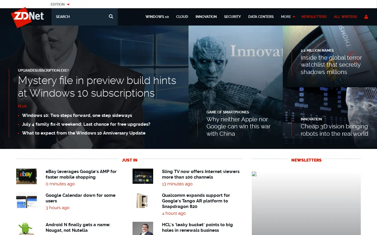 zdnet.com in 2016
