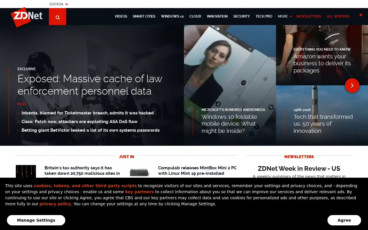 zdnet.com in 2018