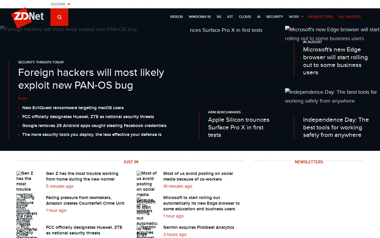 zdnet.com in 2020