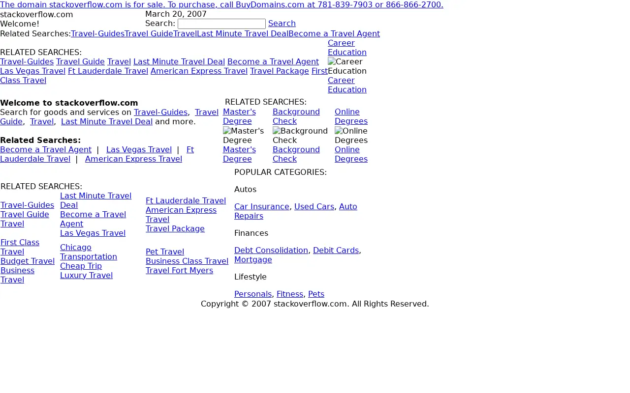 stackoverflow.com in 2007