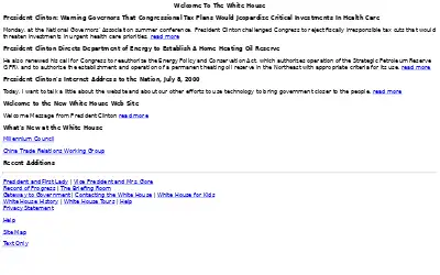 whitehouse.gov in 2000