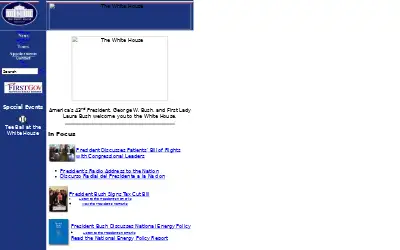 whitehouse.gov in 2001