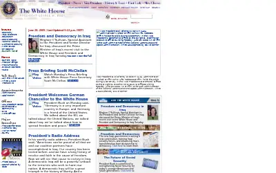 whitehouse.gov in 2005