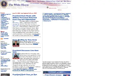 whitehouse.gov in 2006