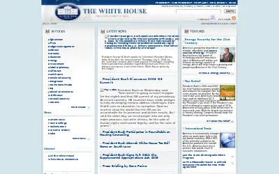 whitehouse.gov in 2008