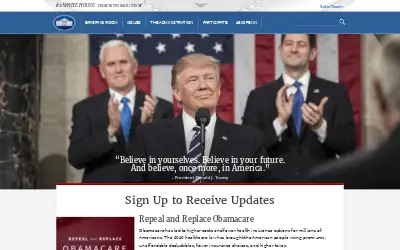whitehouse.gov in 2017