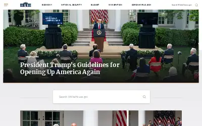 whitehouse.gov in 2020