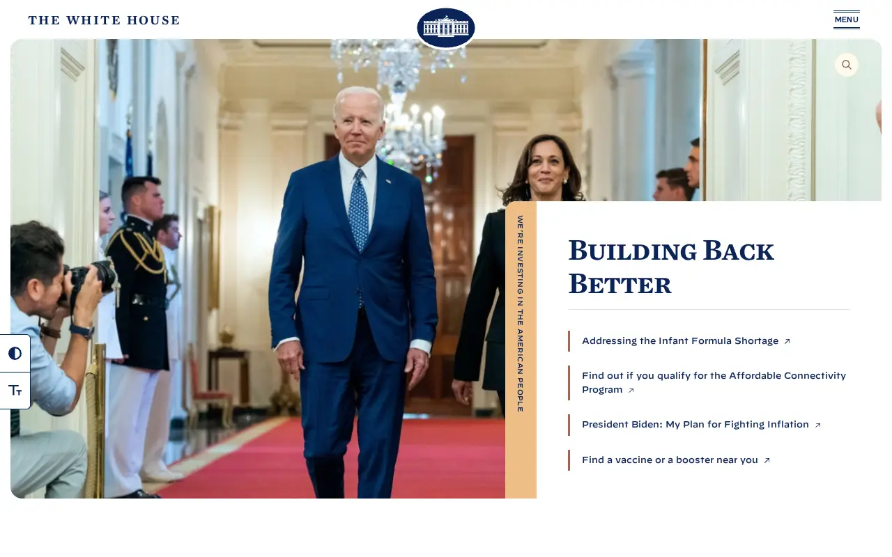 whitehouse.gov in 2022