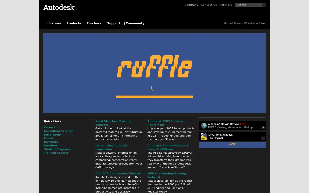 autodesk.com in 2007
