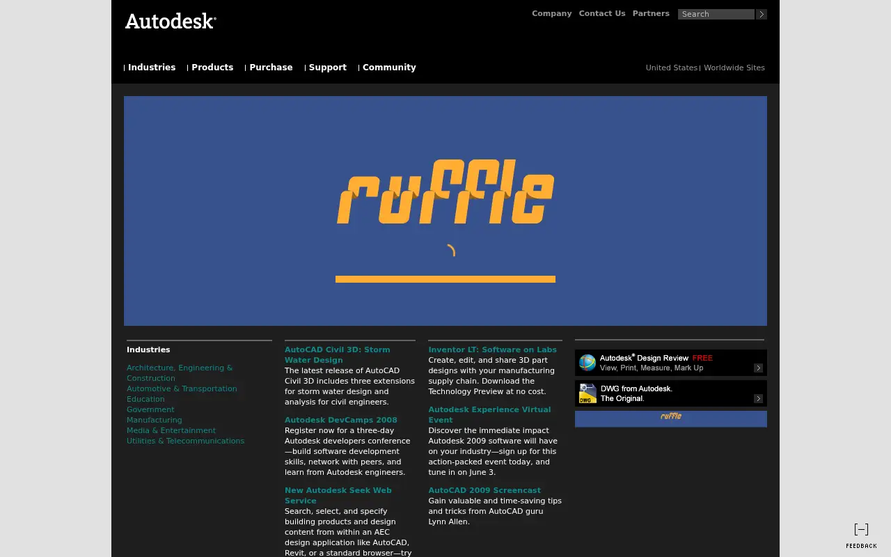 autodesk.com in 2008