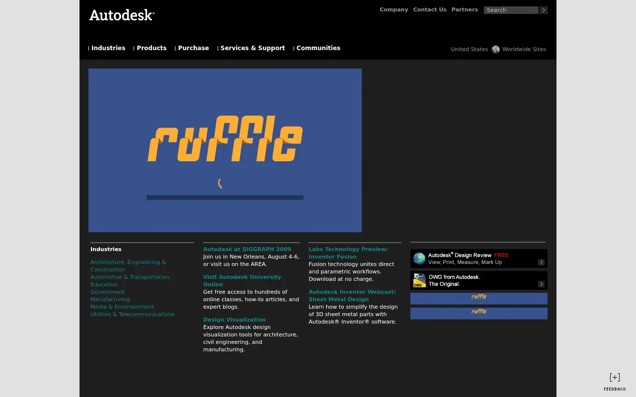 autodesk.com in 2009