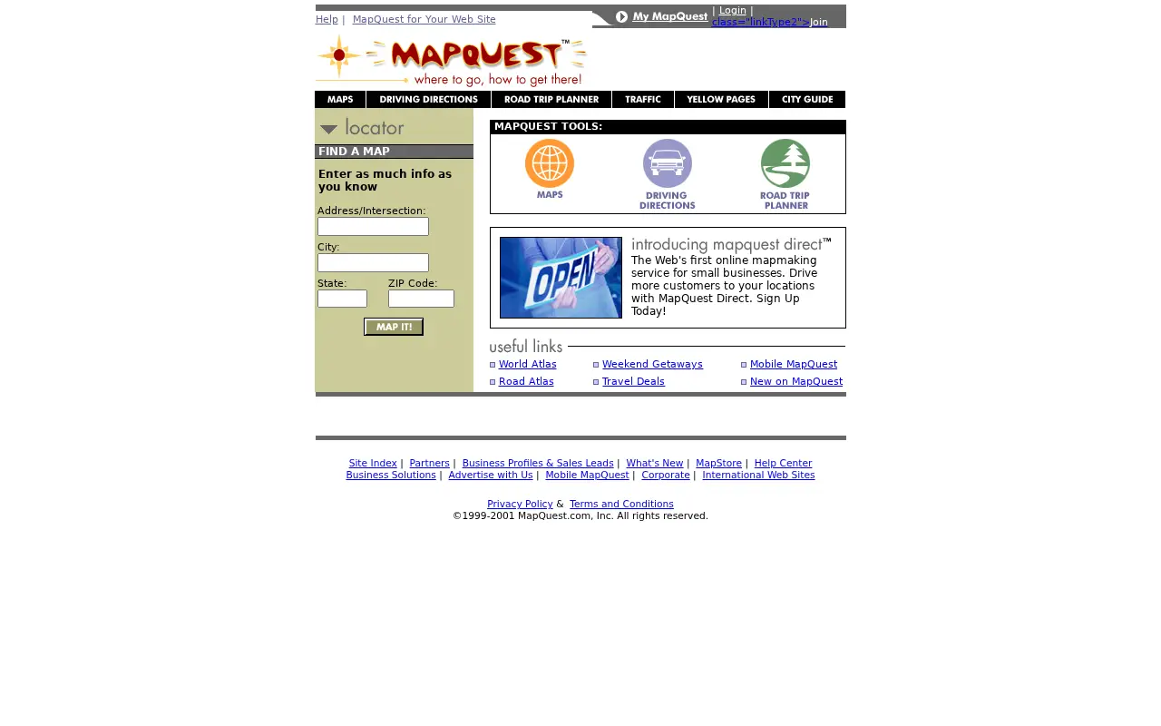 mapquest.com in 2001