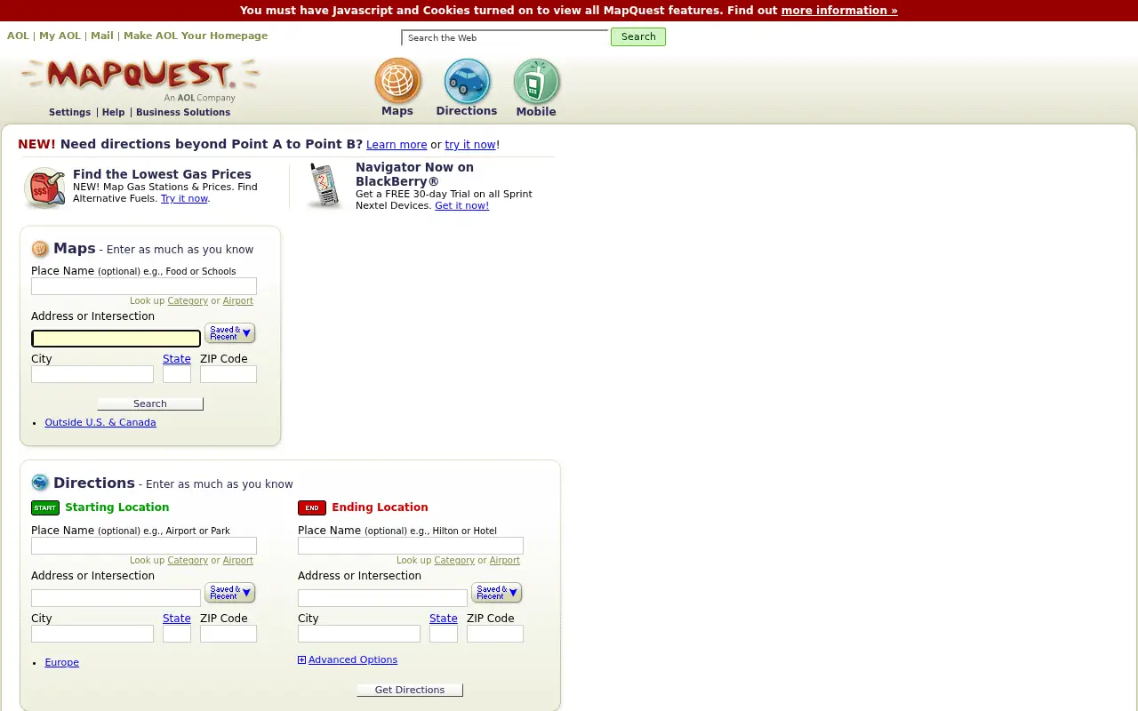 mapquest.com in 2007