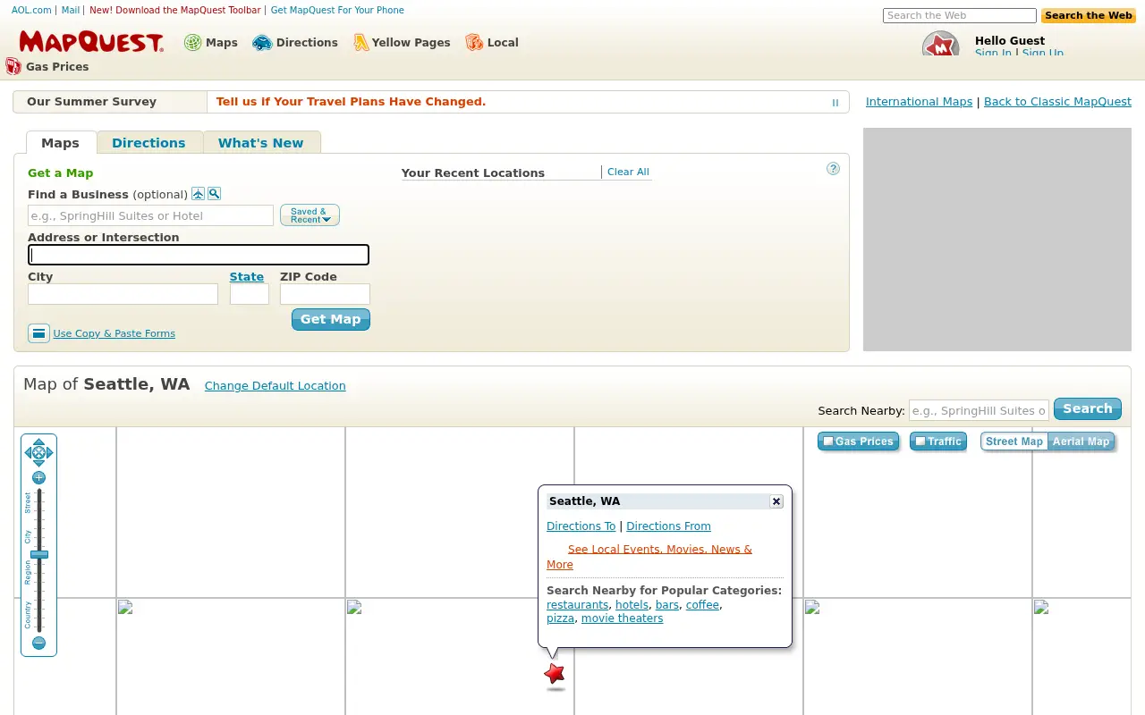 mapquest.com on June 30, 2009