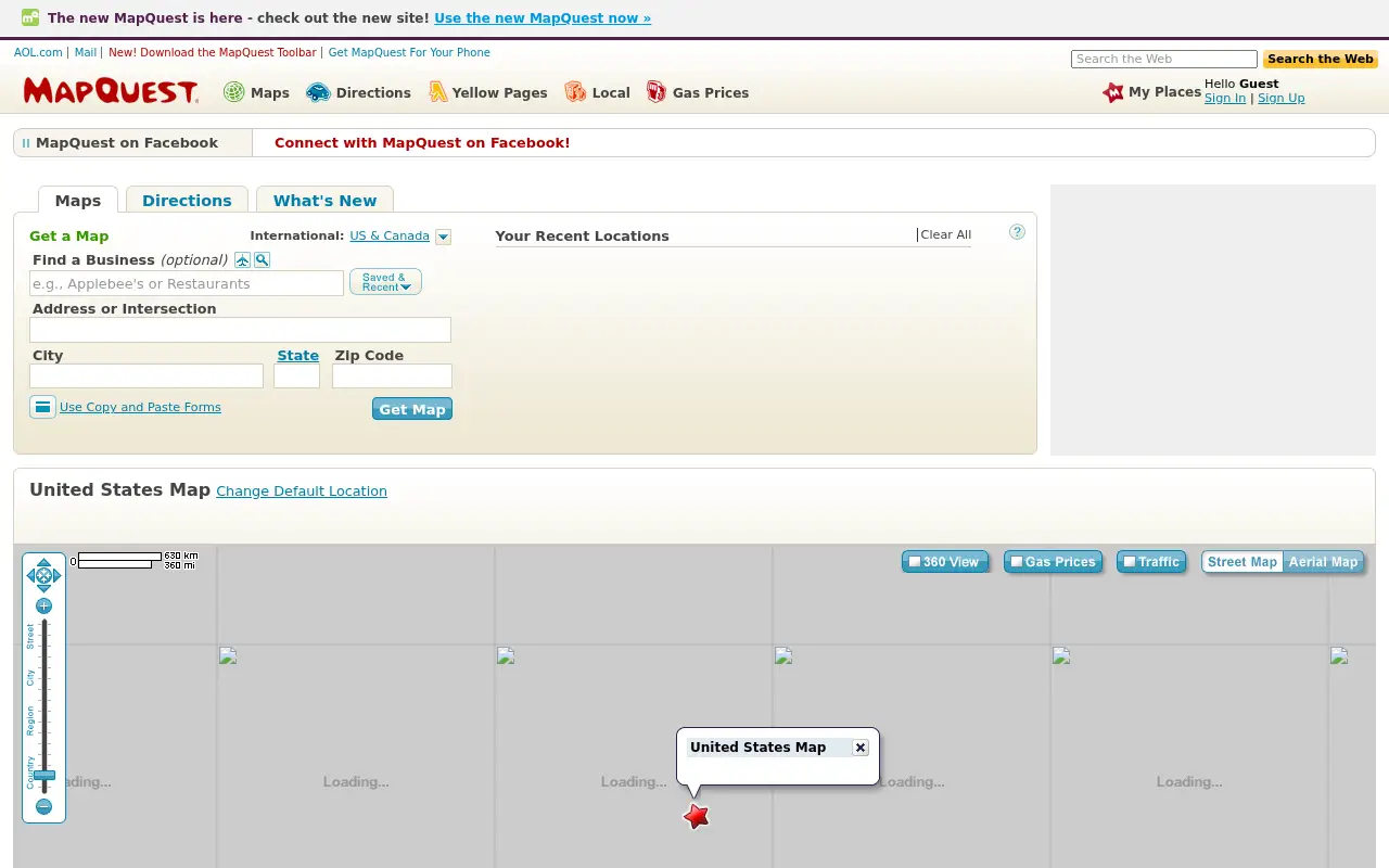 mapquest.com on July 1, 2010