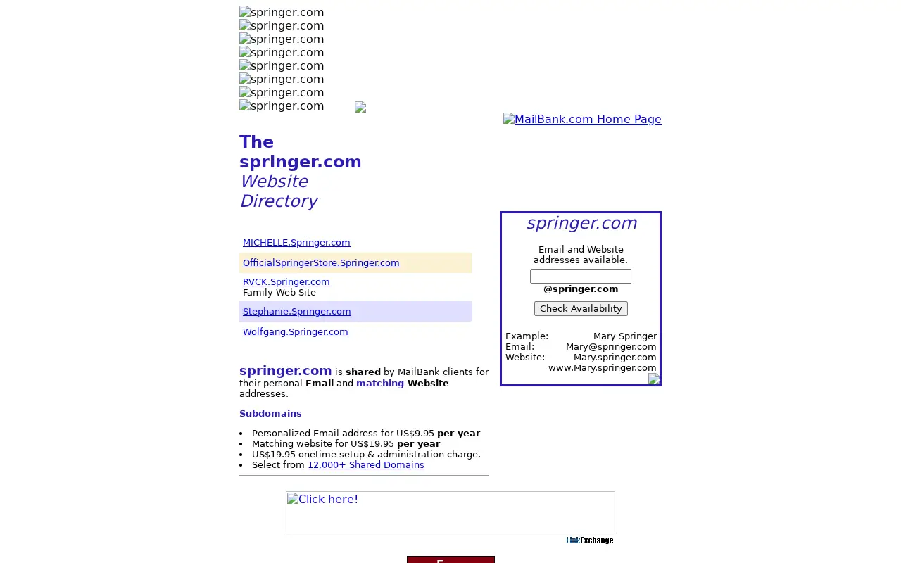 springer.com in 2000