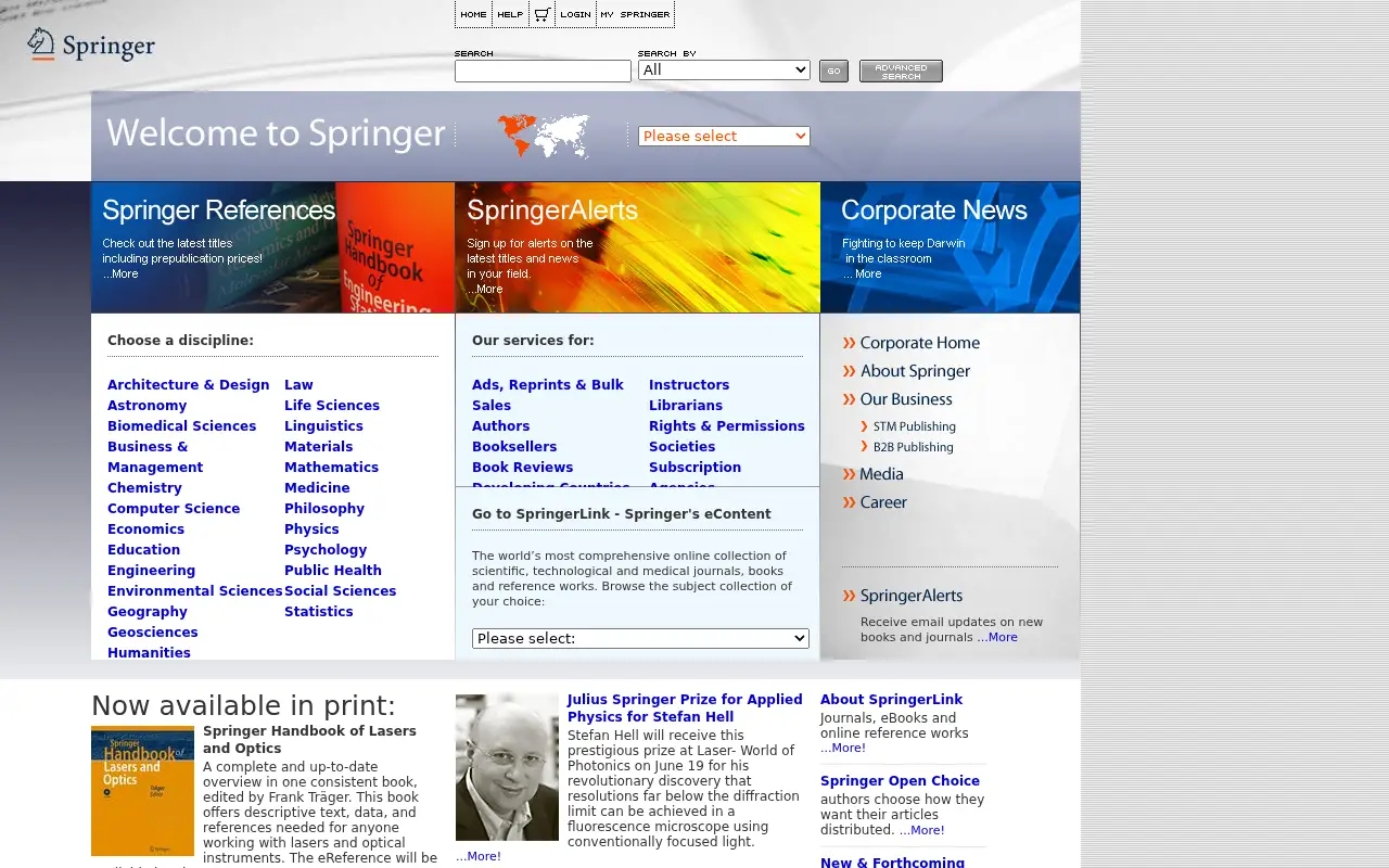 springer.com in 2007