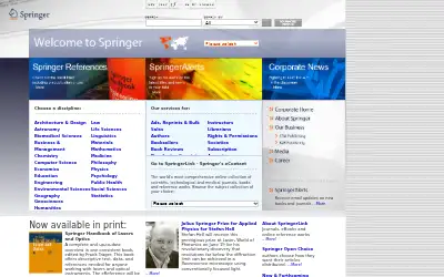 springer.com in 2007
