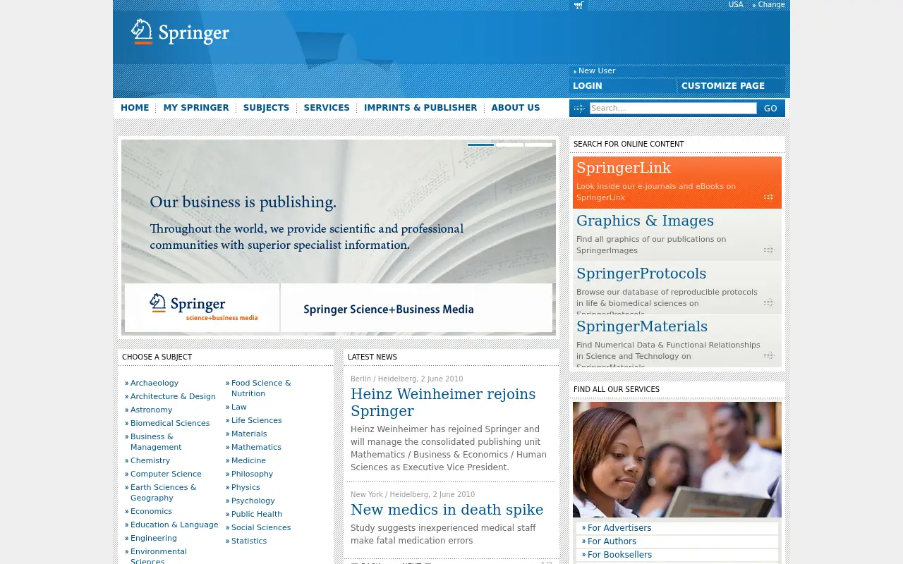 springer.com on June 6, 2010