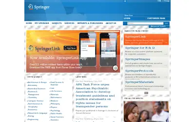 springer.com in 2012