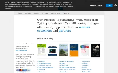 springer.com in 2018