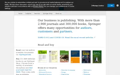 springer.com in 2020