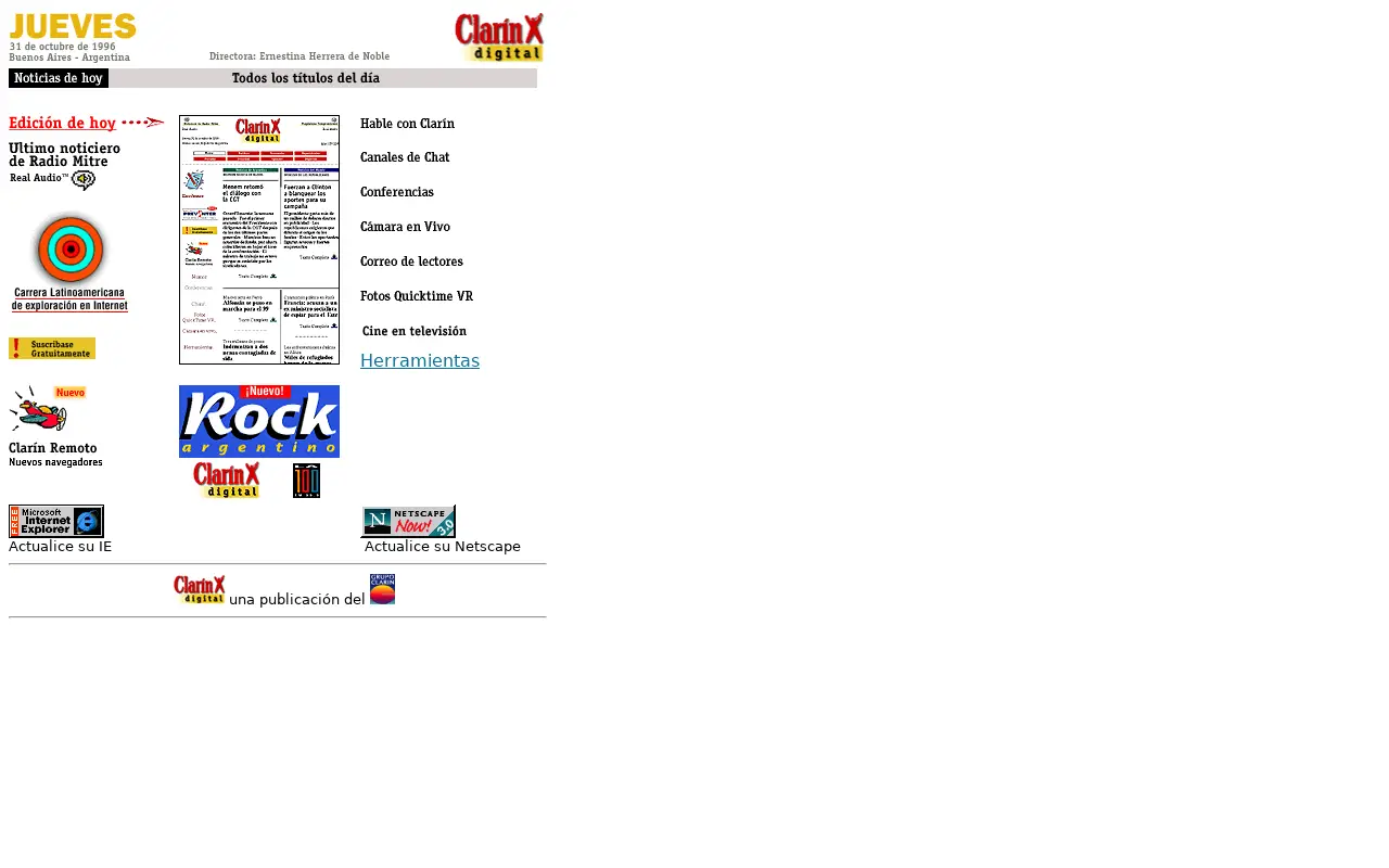 clarin.com in 1996