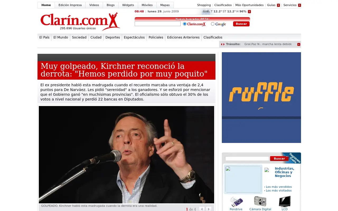 clarin.com in 2009