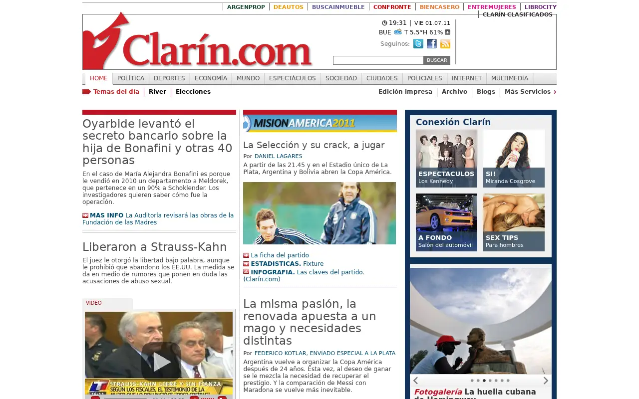 clarin.com in 2011