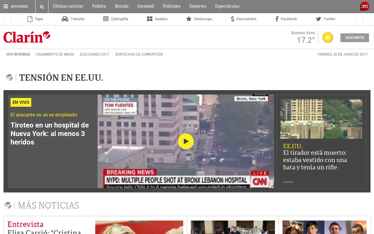 clarin.com in 2017