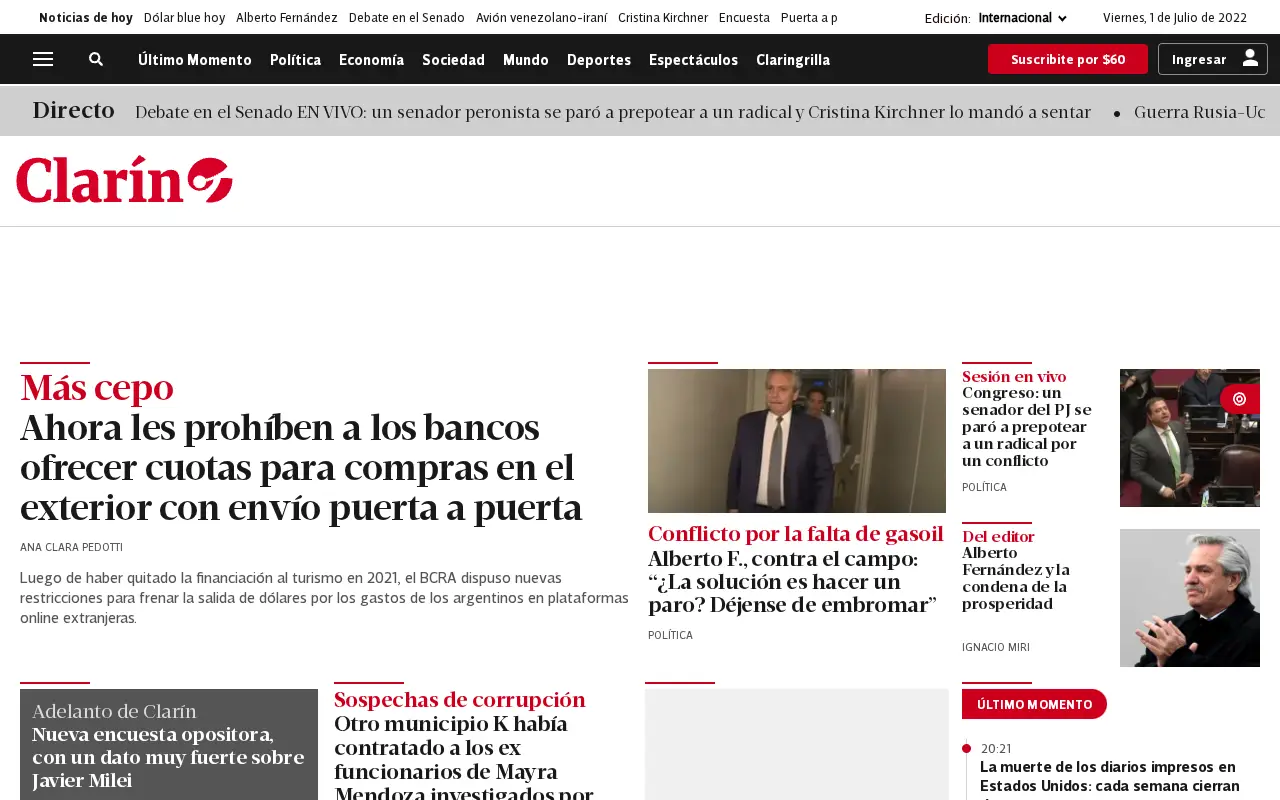 clarin.com in 2022