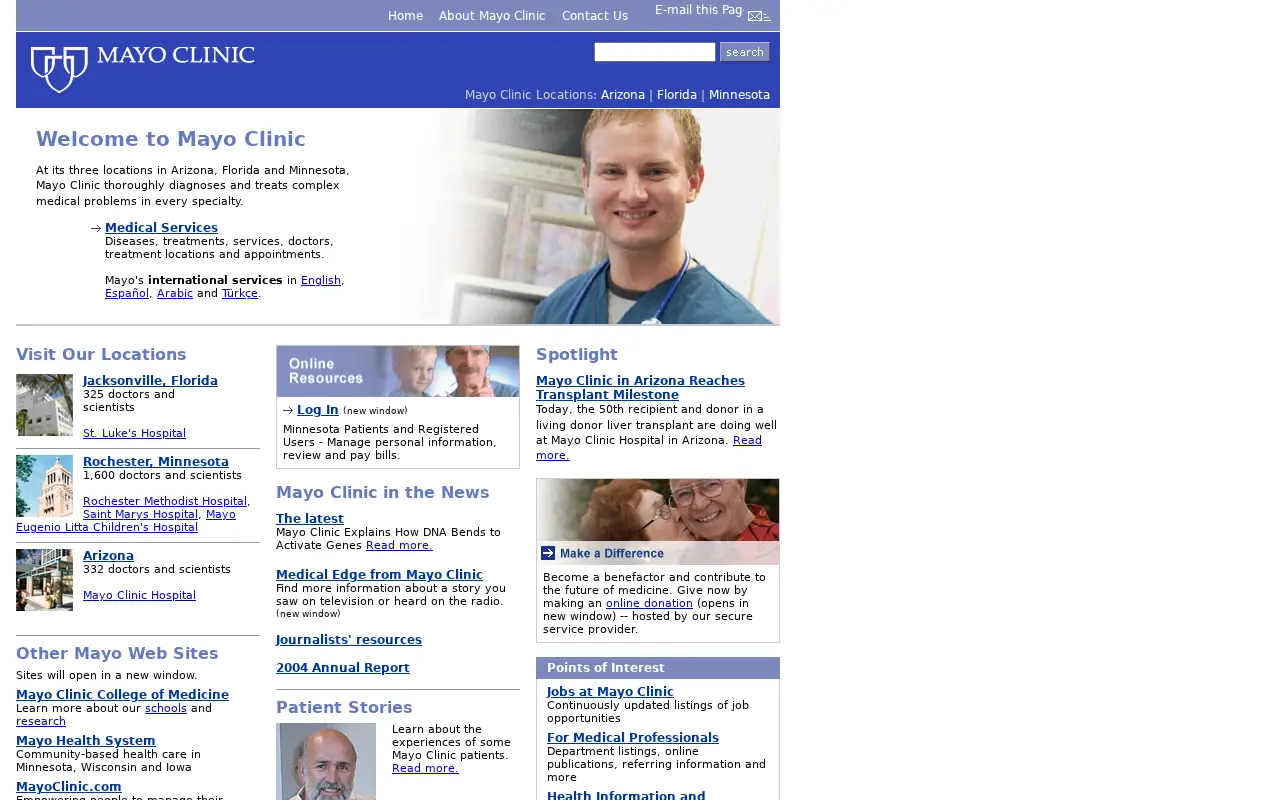 mayoclinic.org in 2005