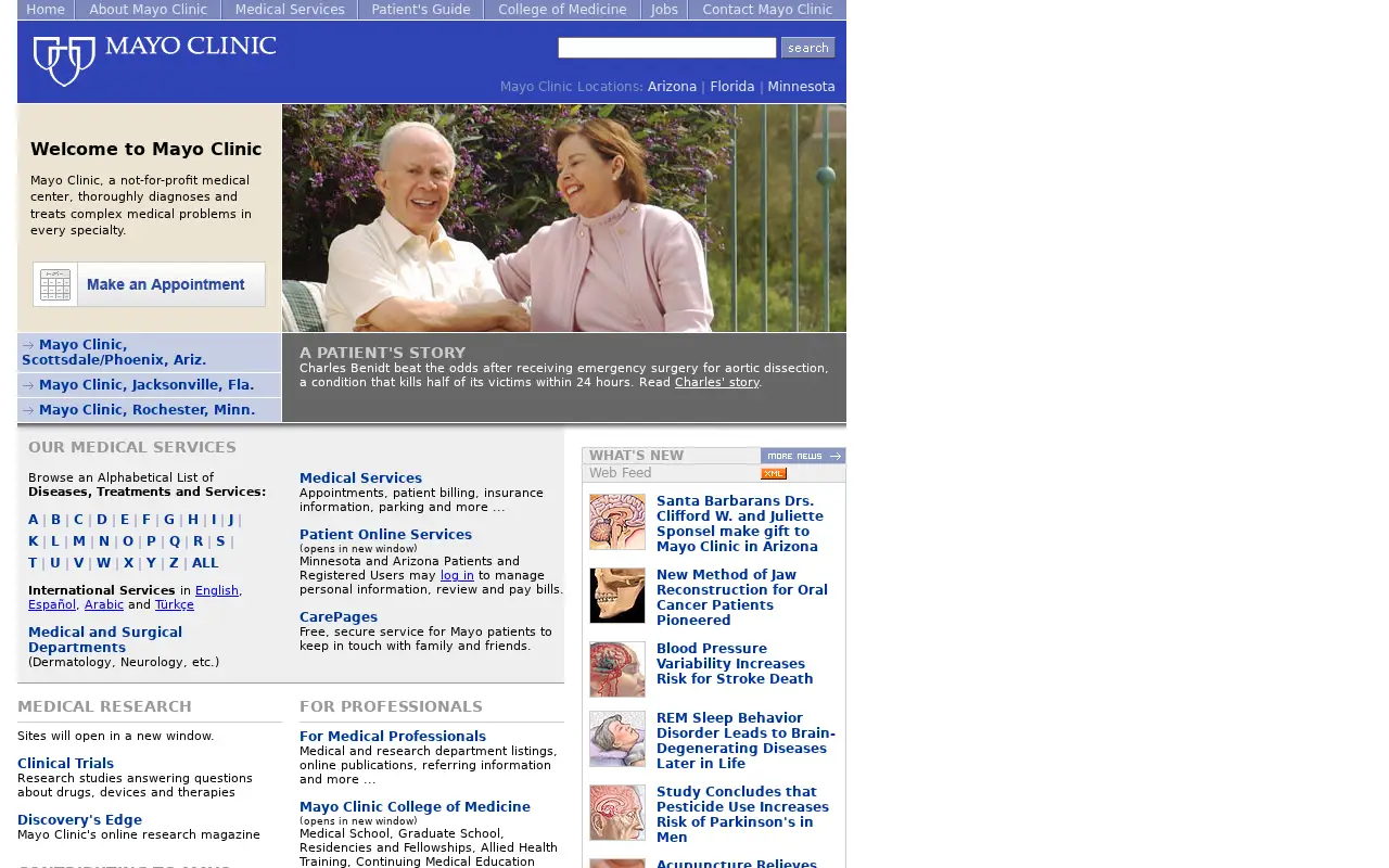 mayoclinic.org in 2006