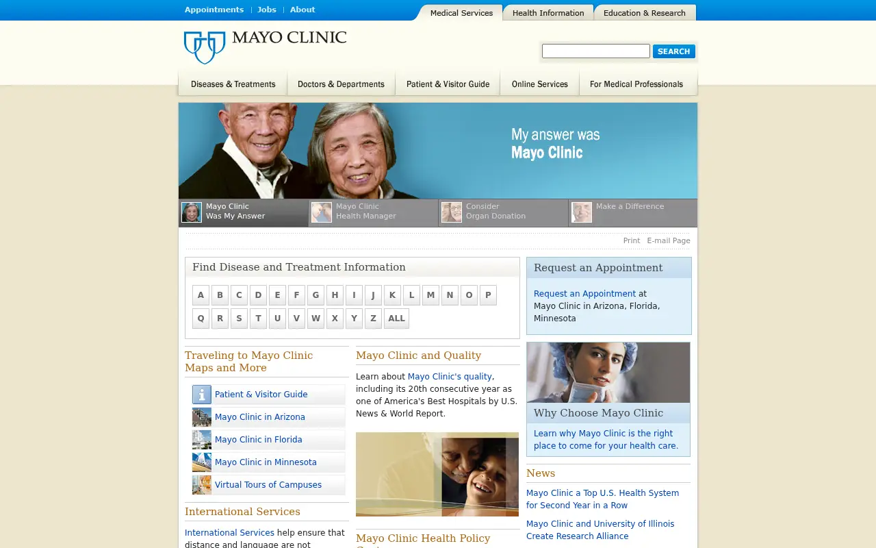 mayoclinic.org in 2010
