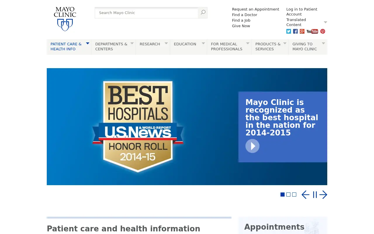 mayoclinic.org in 2015